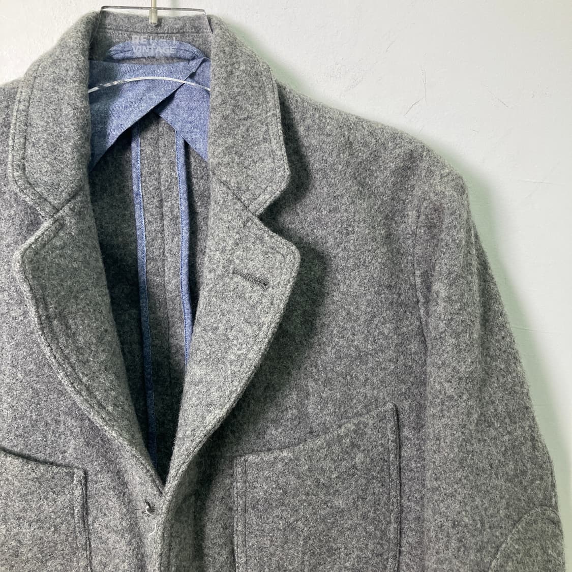Monitaly 모니탈리 그레이 울 블레이저 자켓 상품이미지4