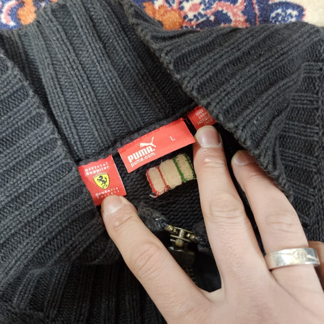 푸마 x 페라리 하이넥 코튼 집업 가디건 상품이미지5