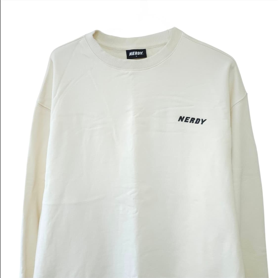 널디 맨투맨티셔츠 105-110 XL 남여 아이보리 상품이미지2