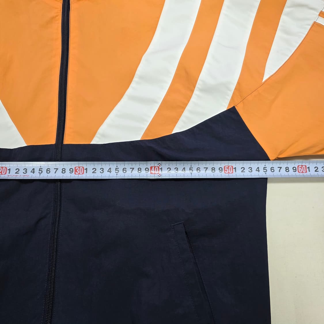 0809 아디다스 오리지널 바람막이 자켓 오렌지 네이비 배색 공용 상품이미지6