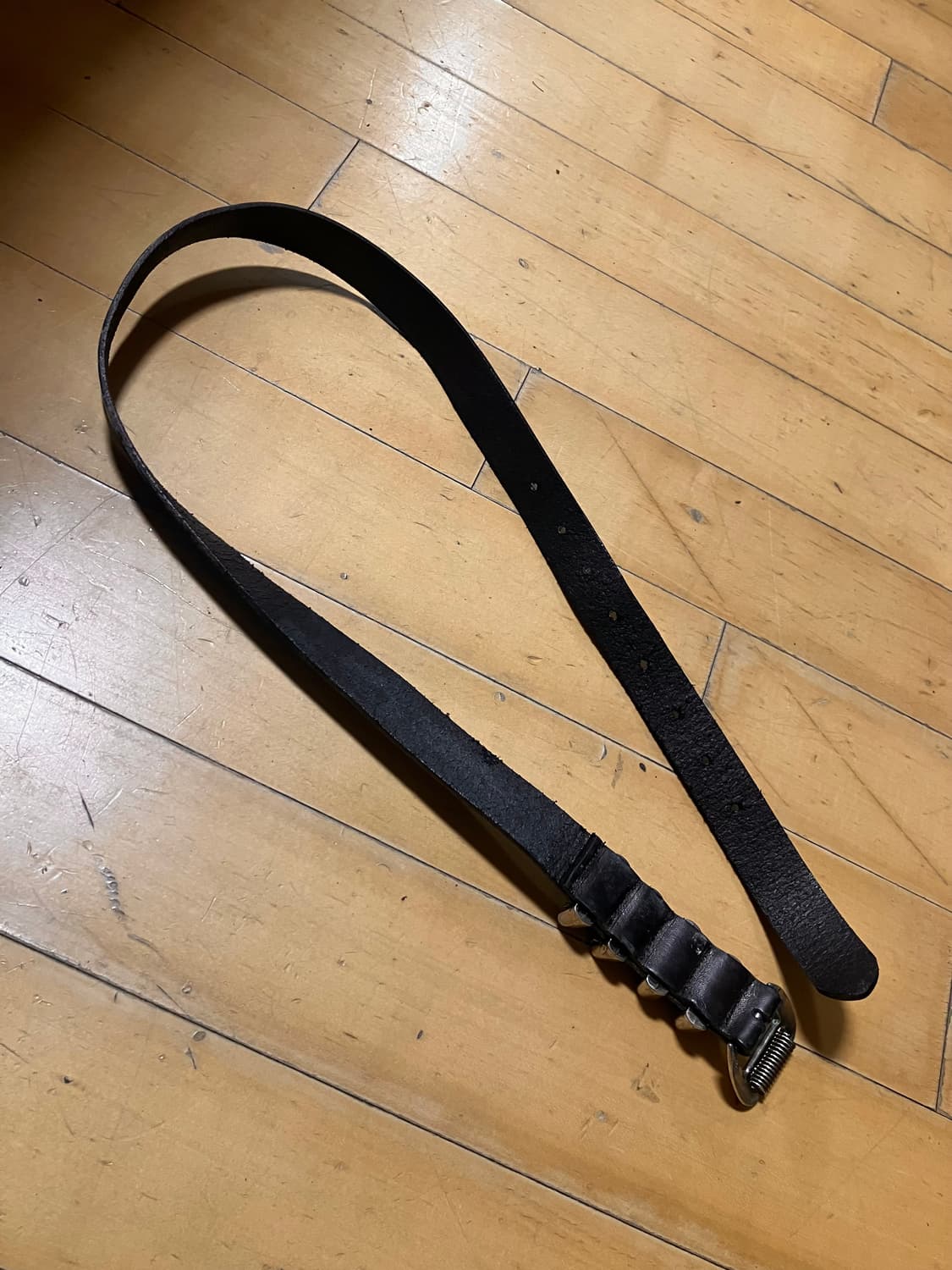 Japanese 90s 포 체인 링 버클 워싱 레더 벨트 상품이미지5