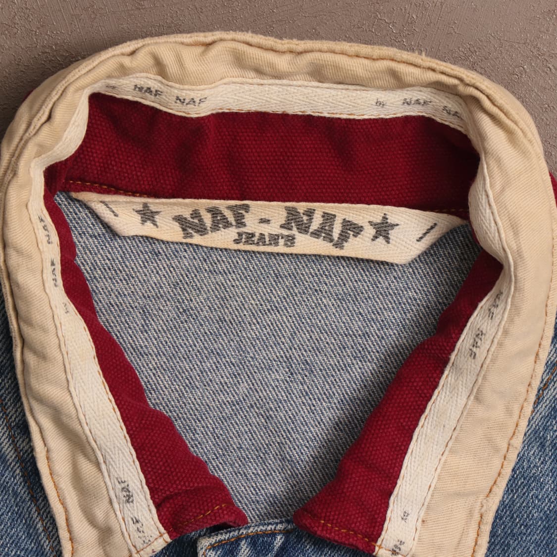 90's 일본빈티지 데님 자수 봄버자켓 A1682 상품이미지4