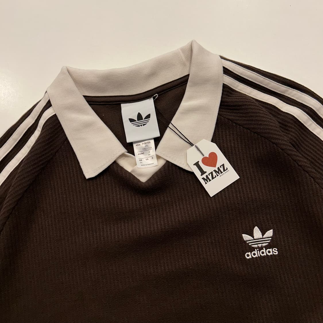 [2XL] 아디다스 와플 폴로 카라 반팔 티셔츠 브라운 A242 상품이미지5