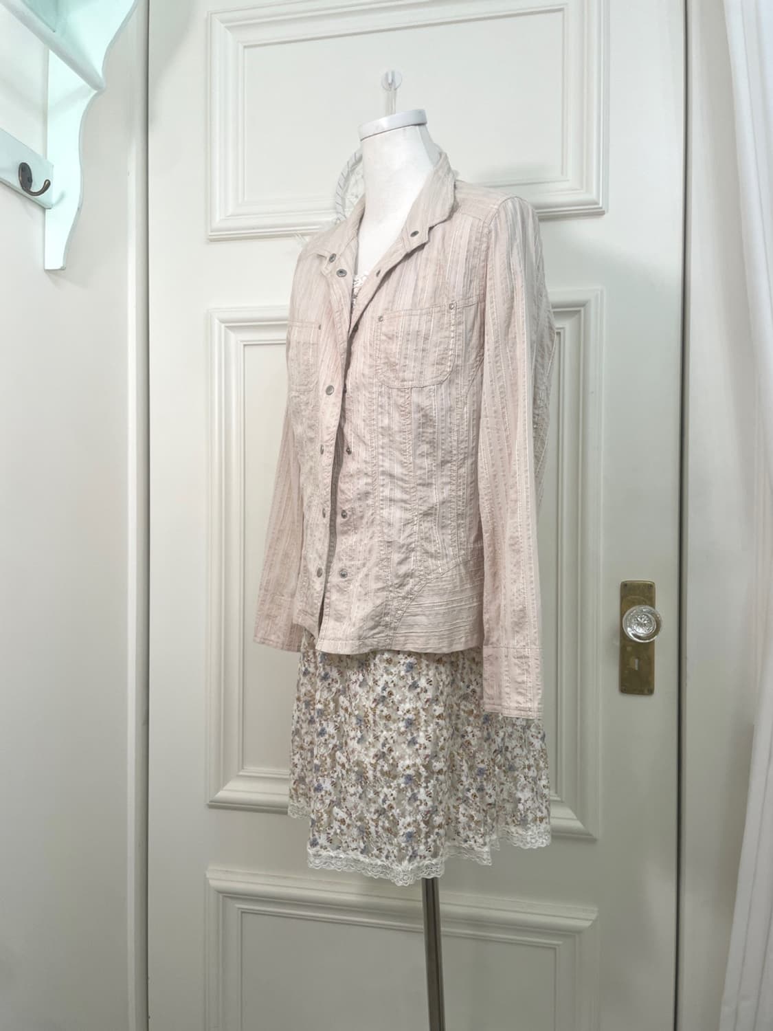flower lace lettering midi opc(size-F) 상품이미지8