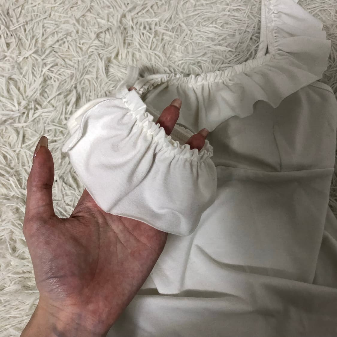 빈티지 화이트 프릴 나시 상품이미지4