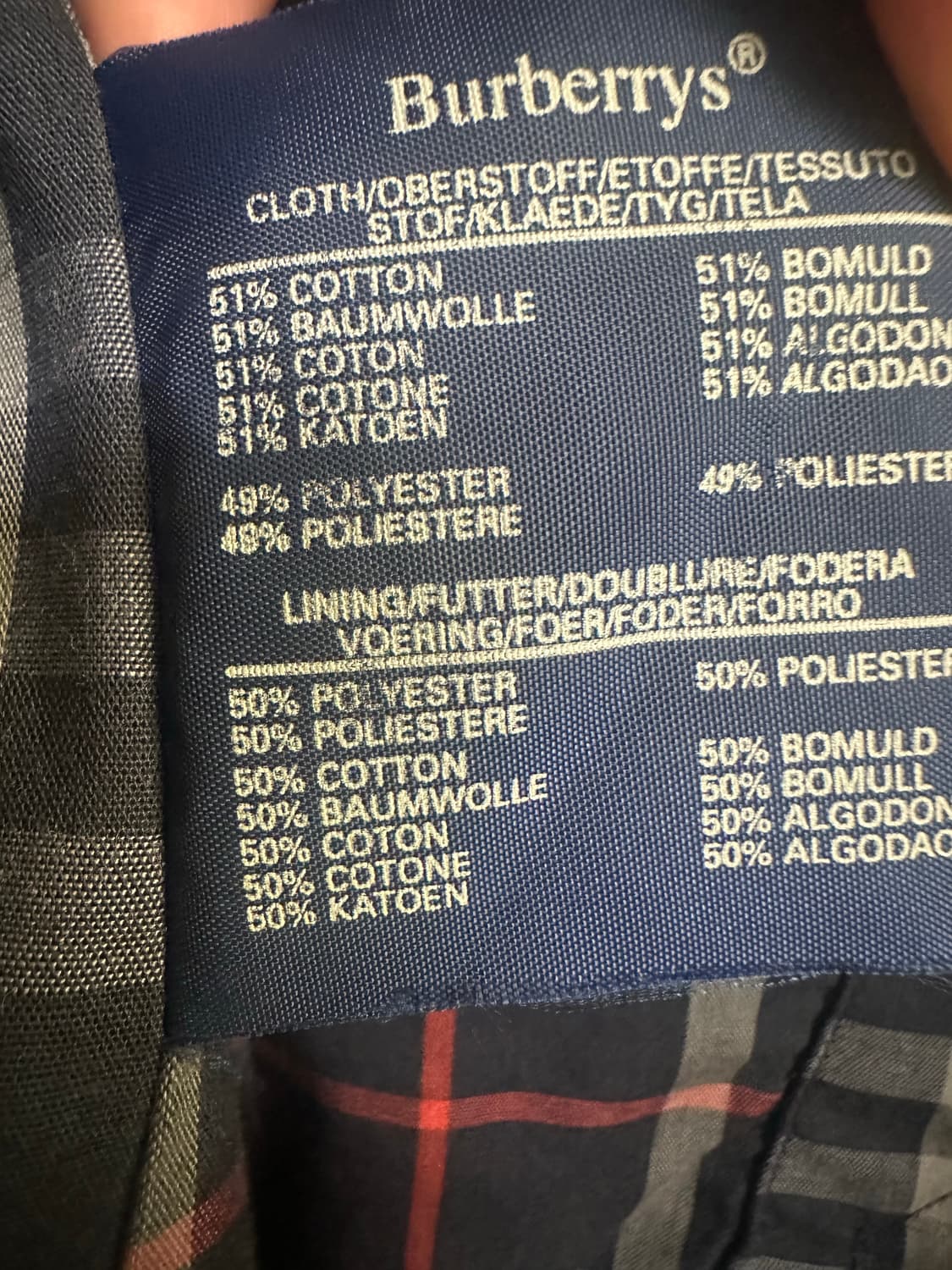 90s 버버리 트렌치 코트 다크네이비 상품이미지6