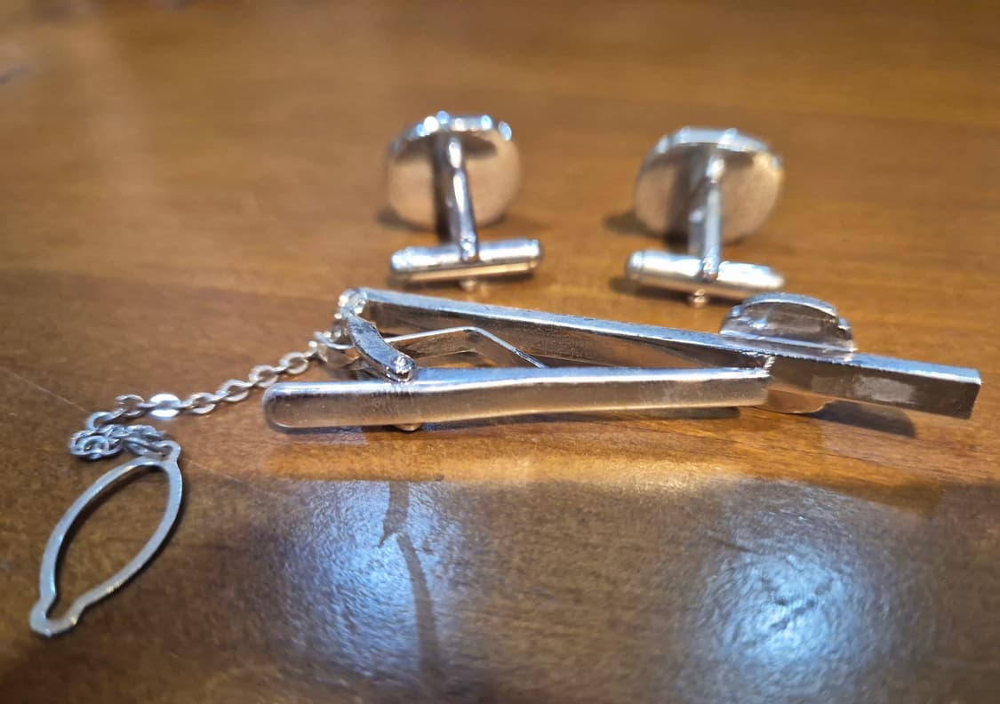 커프스 버튼 넥타이 핀 세트 상품이미지2