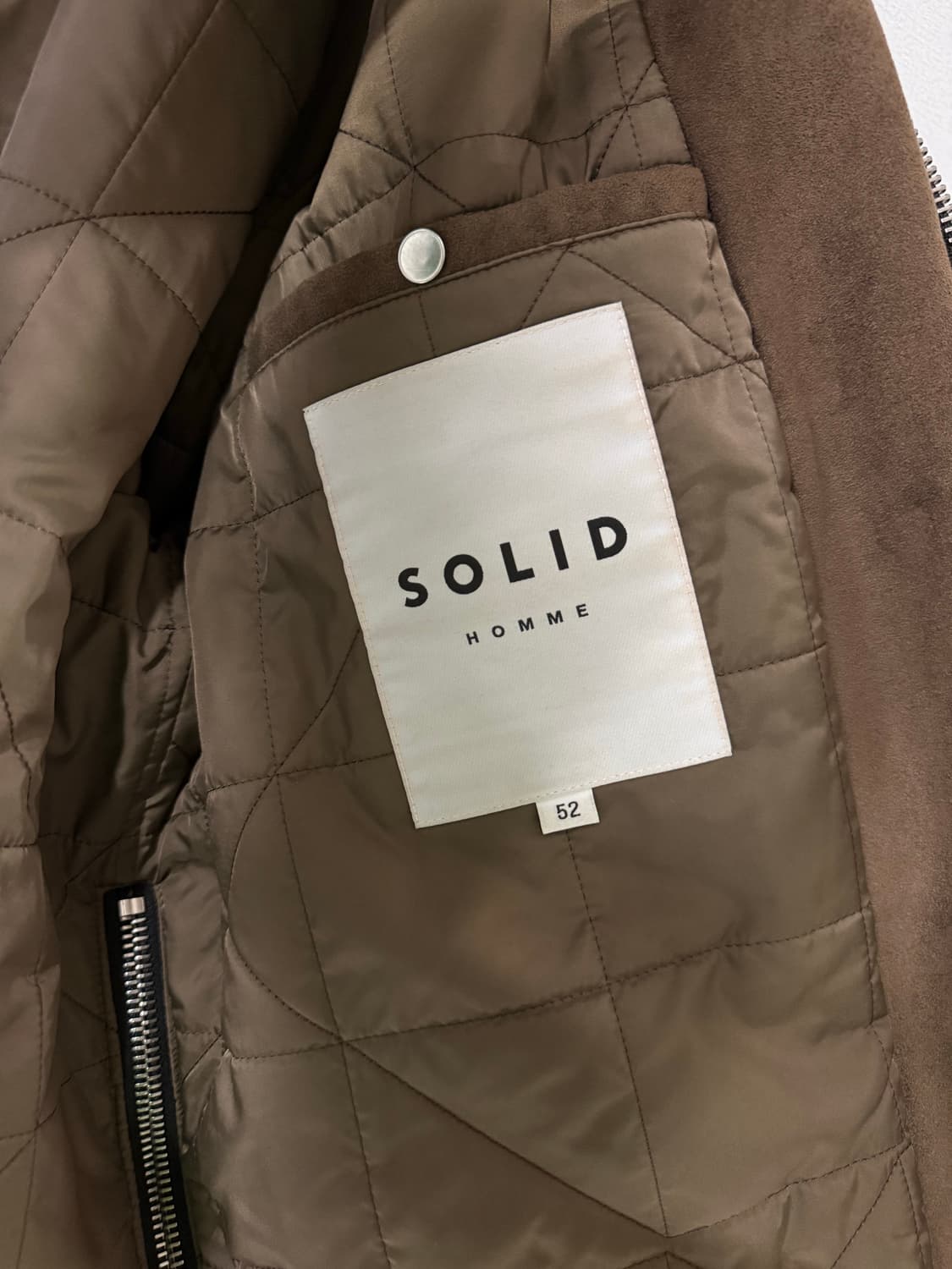 [52] 솔리드옴므 플리스 스웨이드 무스탕 브라운 상품이미지4