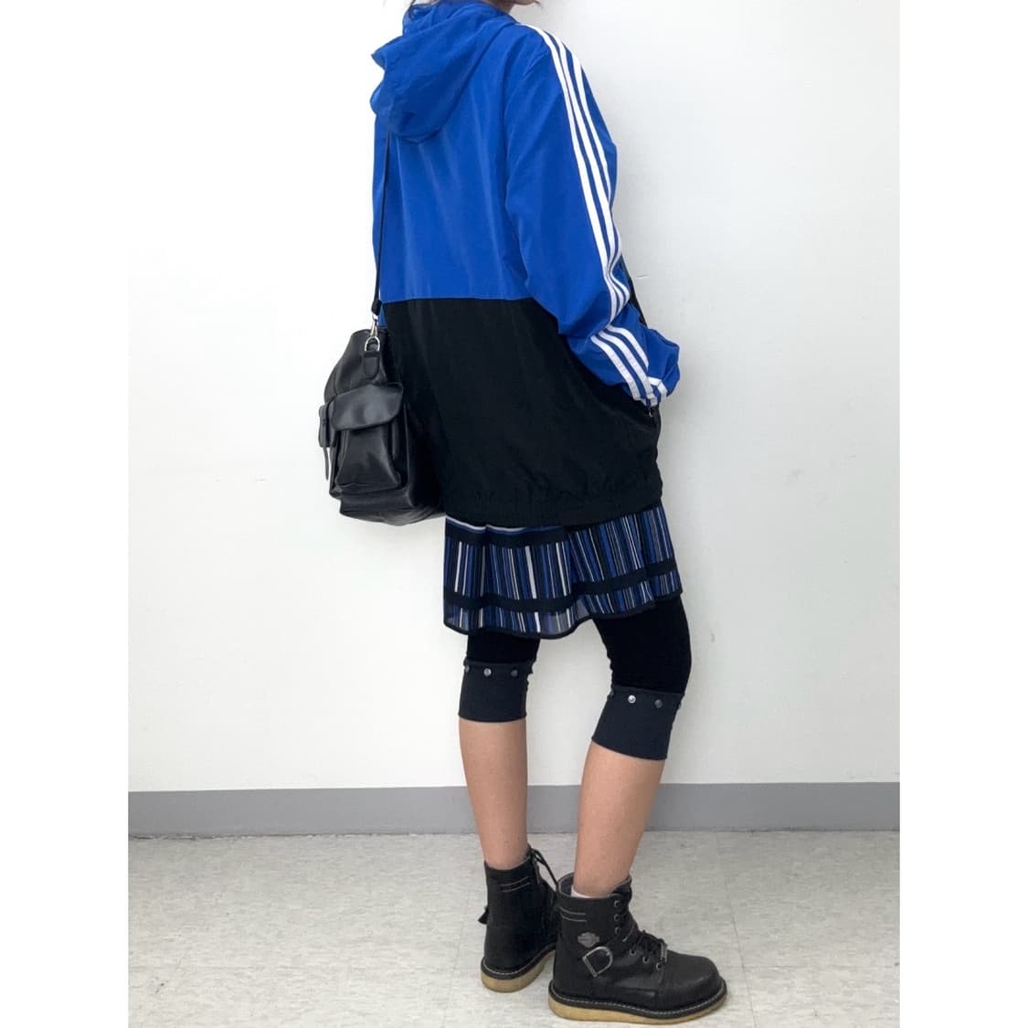 빈티지 블루 미디 스커트 상품이미지3