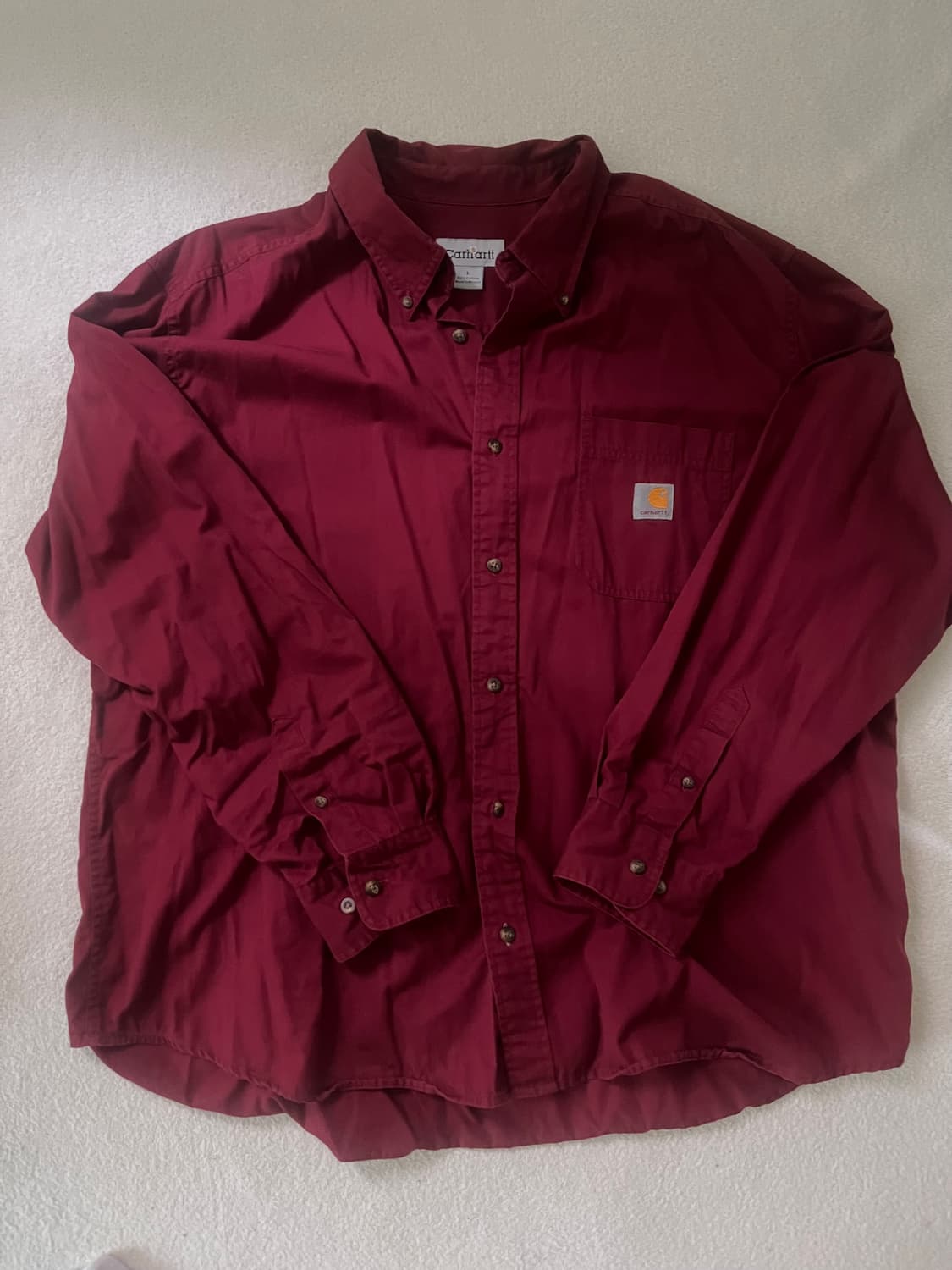칼하트 셔츠 와인색상 L 상품이미지1