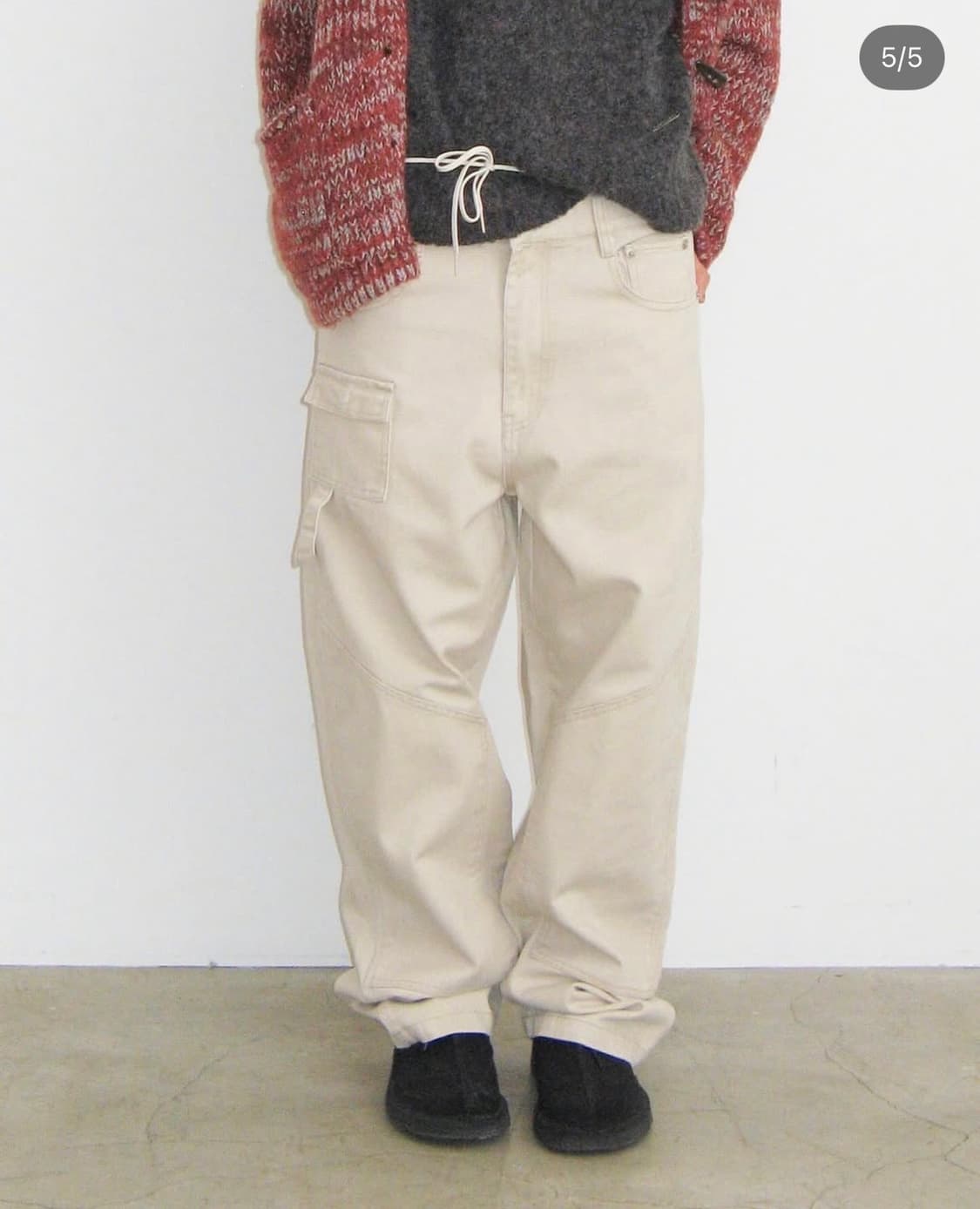 플리즈프로젝트 크림 코튼 팬츠 상품이미지1