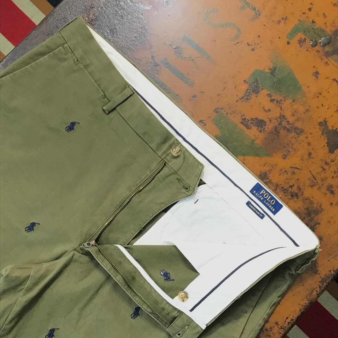 폴로랄프로렌 포니 자수 패턴 카키 치노 팬츠 허리 39 빅사이즈 상품이미지5