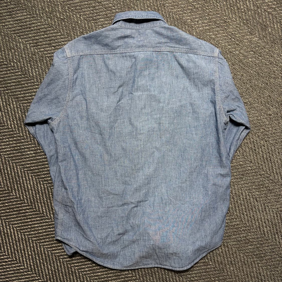 슈가케인 블루 샴브레이 워크 셔츠(S) 상품이미지2