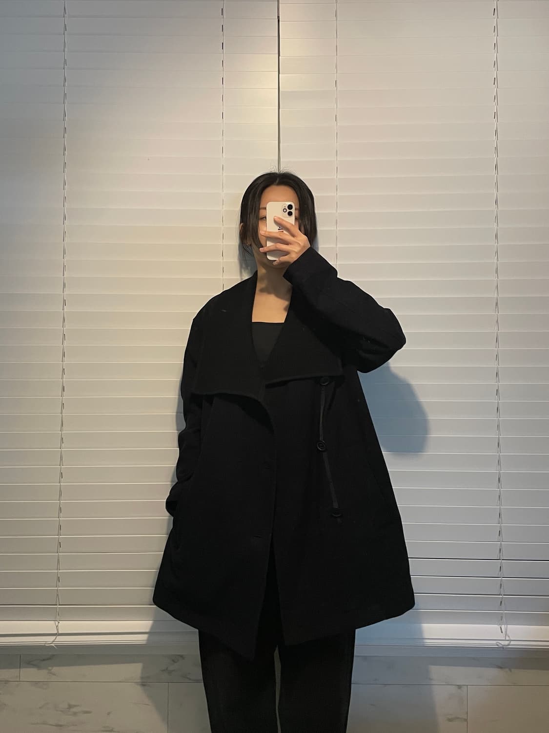 띠어리 니트넥 버튼 코트 자켓 상품이미지3