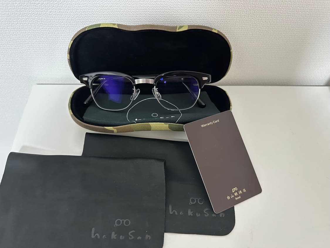 백산안경 린디브로우 블랙/실버 하금테 상품이미지2