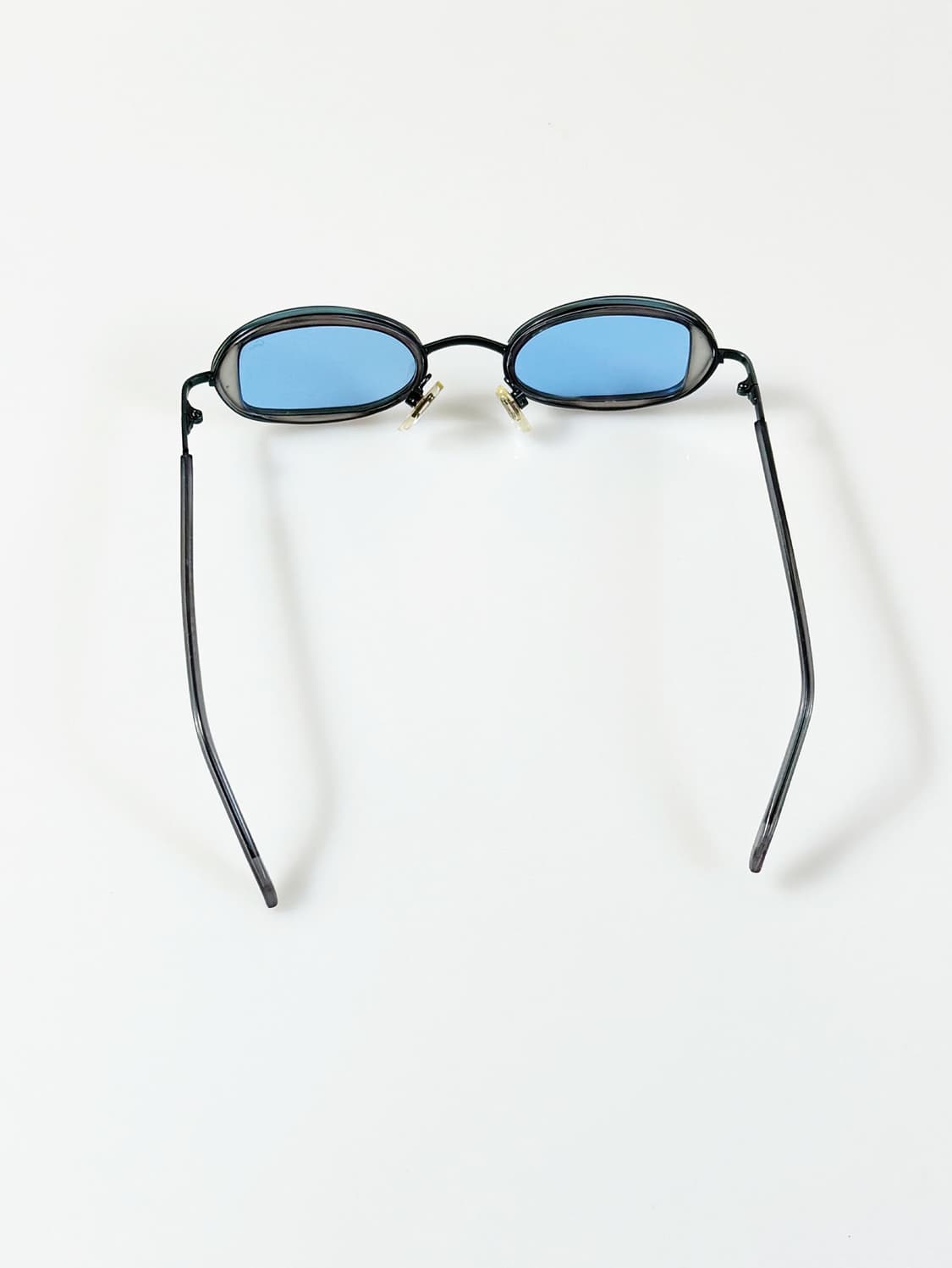 90s 오벌 콤비네이션 프레임 블루 틴트 빈티지 선글라스 상품이미지5