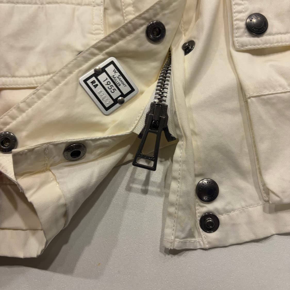 [38] 벨스타프 로드마스터 수입택 화이트 아이보리 자켓 D434 상품이미지8