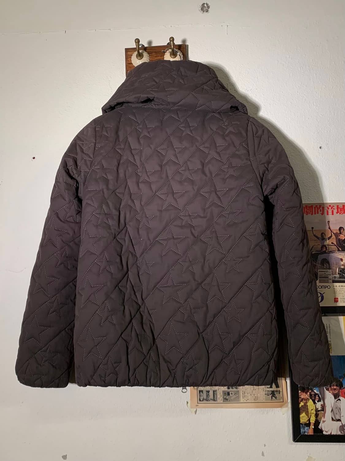 엑스걸 스타퀼팅 하이숄카라 투웨이 차콜 다운자켓 상품이미지6