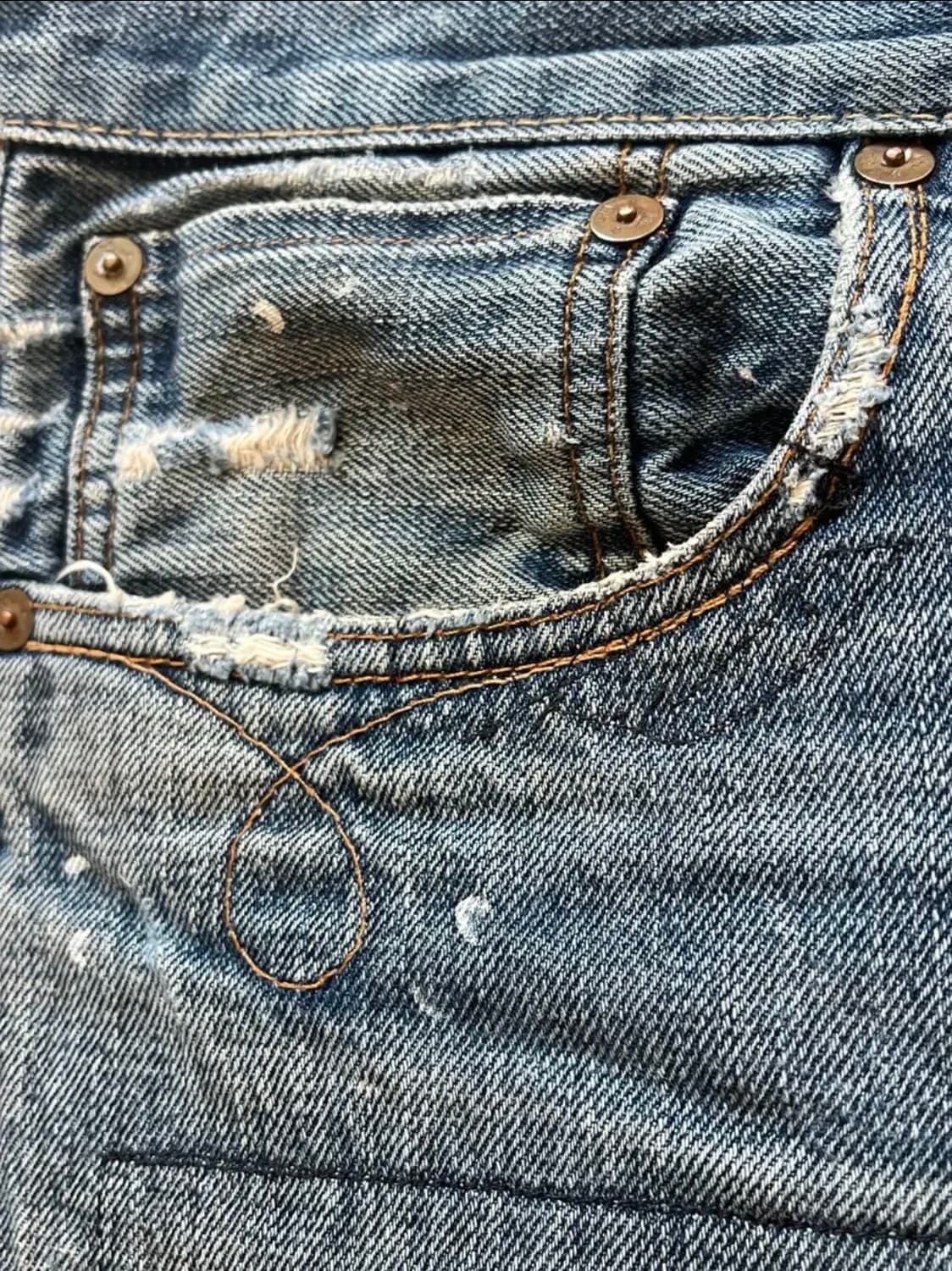 RRL VINTAGE REPAIRED SELVEDGE JEANS 상품이미지3