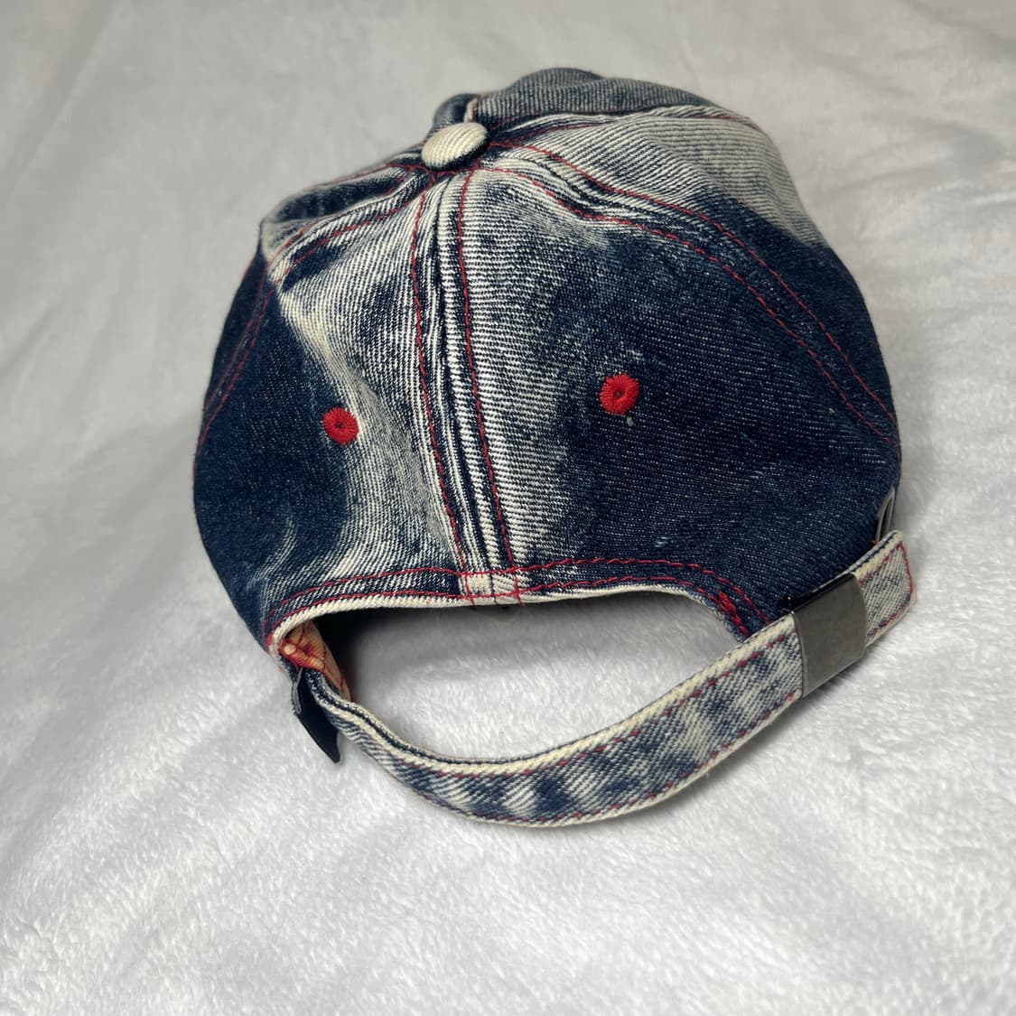 디젤 C-세이몬 트리티드 데님 베이스볼 캡 블루캡 화이트 사이즈2 상품이미지2