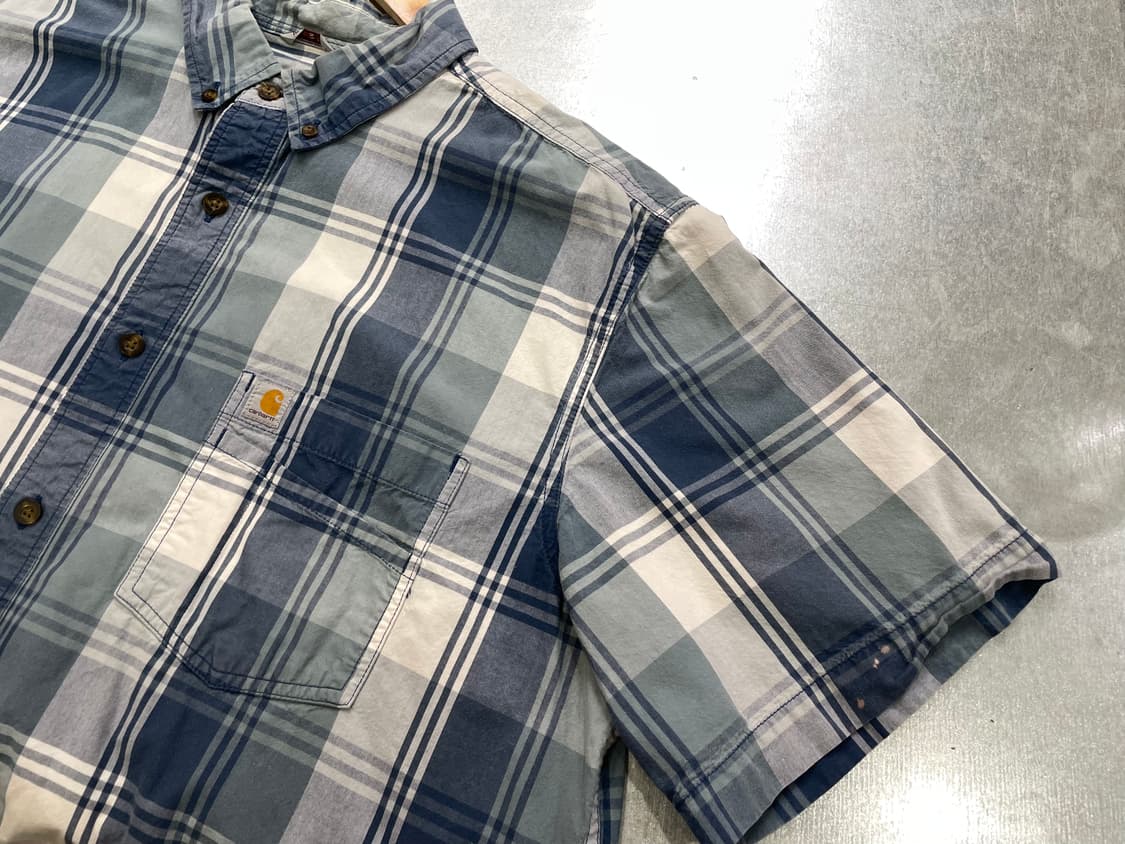 (XL) Charhartt 칼하트 체크 반팔 셔츠 릴렉스드핏 상품이미지6