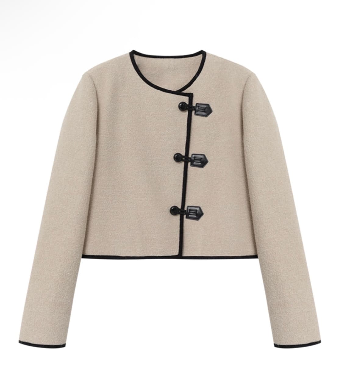 에트몽 ETMON Curling Tweed Wool Jacket 베이지 상품이미지1