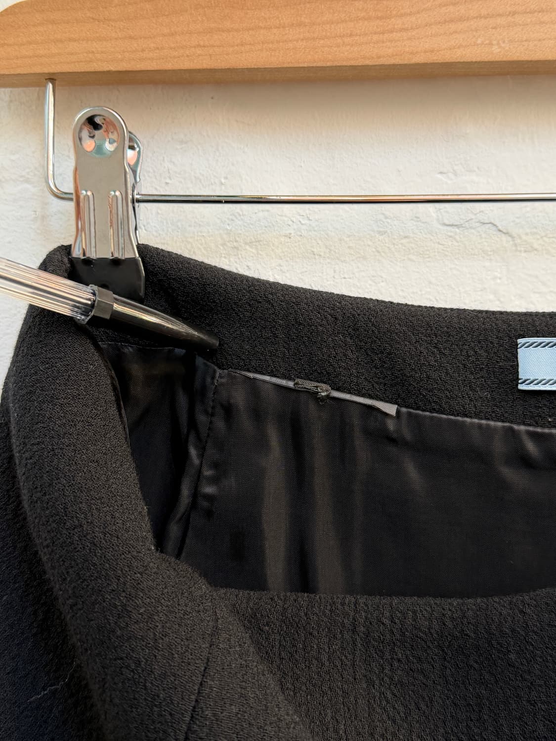 PRADA 프라다 블랙 랩 스커트 상품이미지5