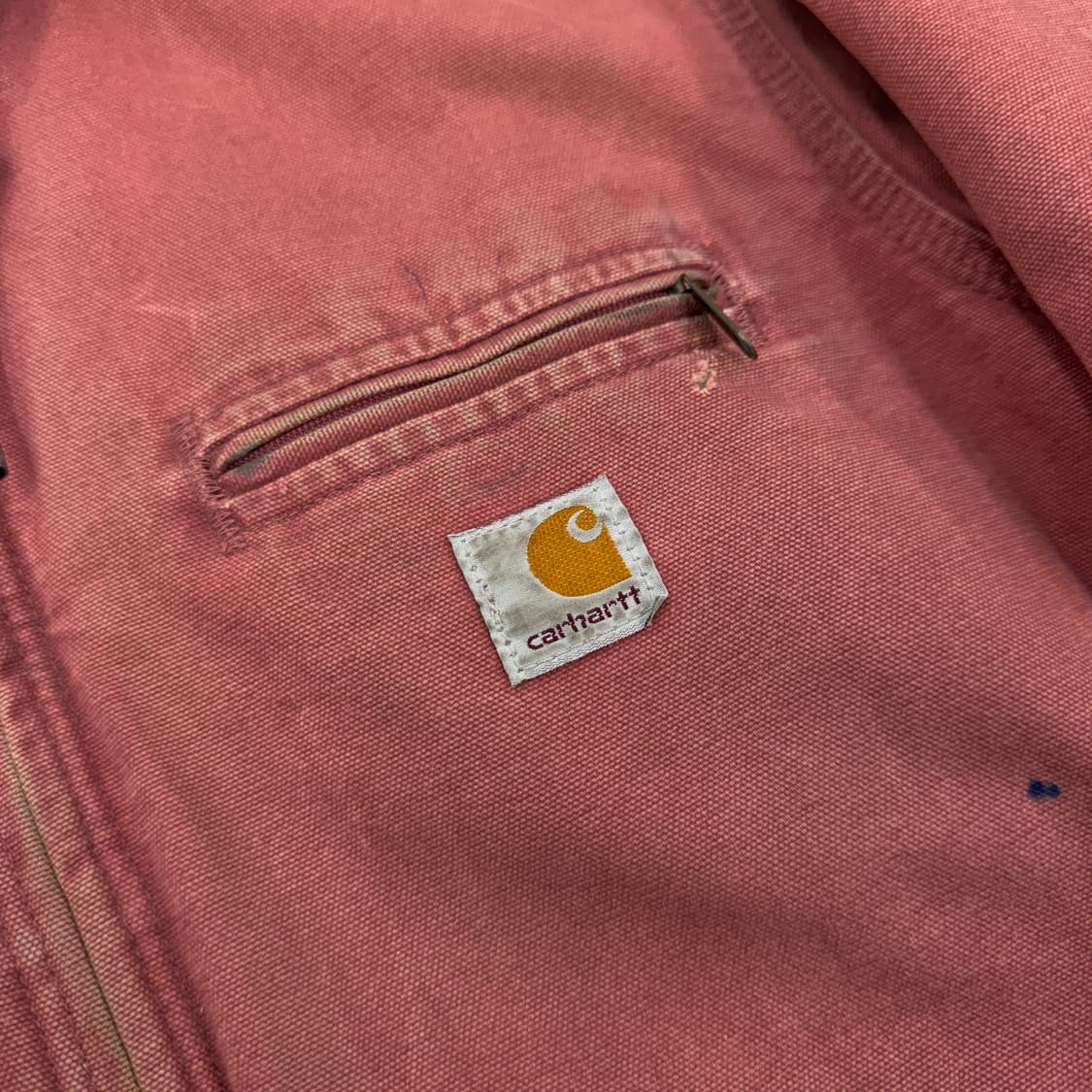 칼하트 OG W141 VRS 살몬 핑크 덕액티브 후드 워크자켓 J130 상품이미지6