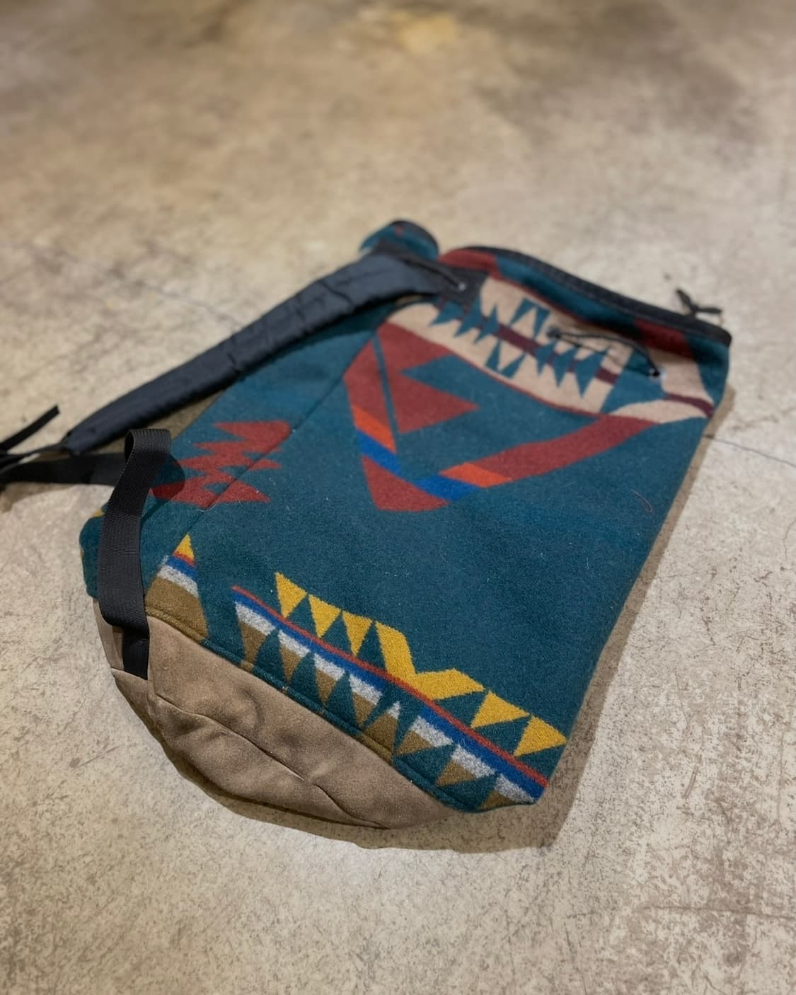 80’s Pendleton 울 x 스웨이드 네이티브 패턴 디테일 슬링백 상품이미지7