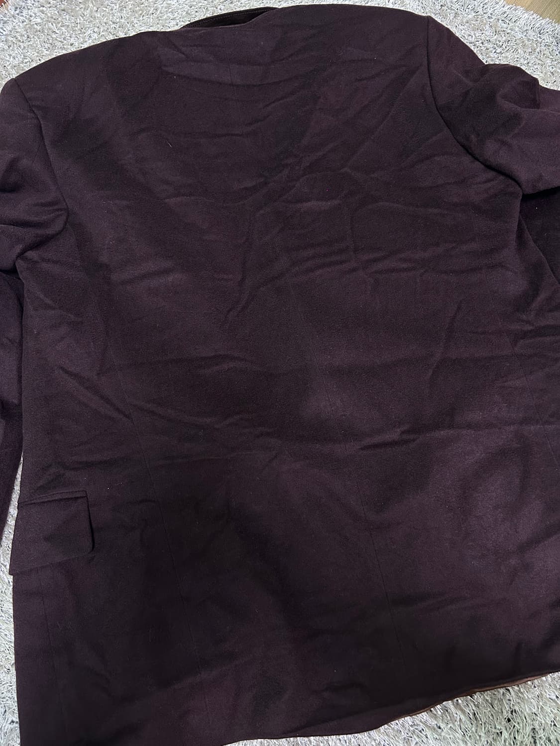 휴고보스 로로피아나원단 캐시혼방 버건디 더블 블레이저 105 상품이미지6