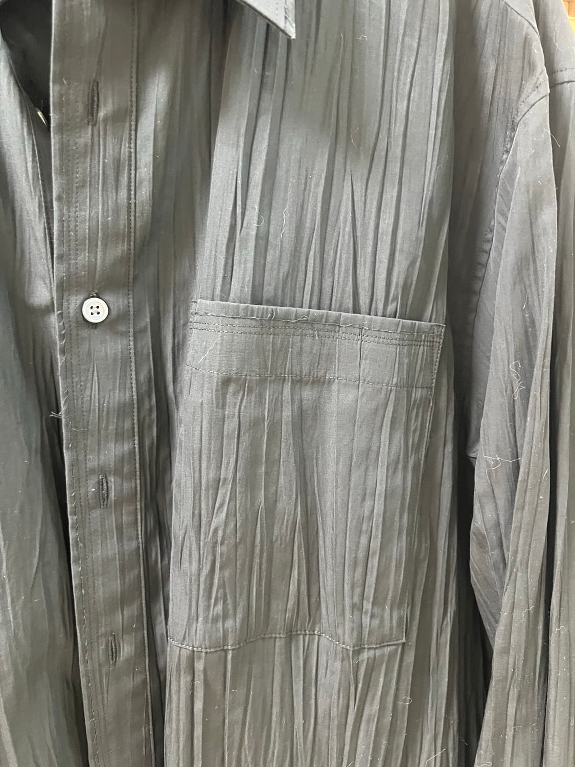 유스(youth) 주름셔츠 블랙  상품이미지3