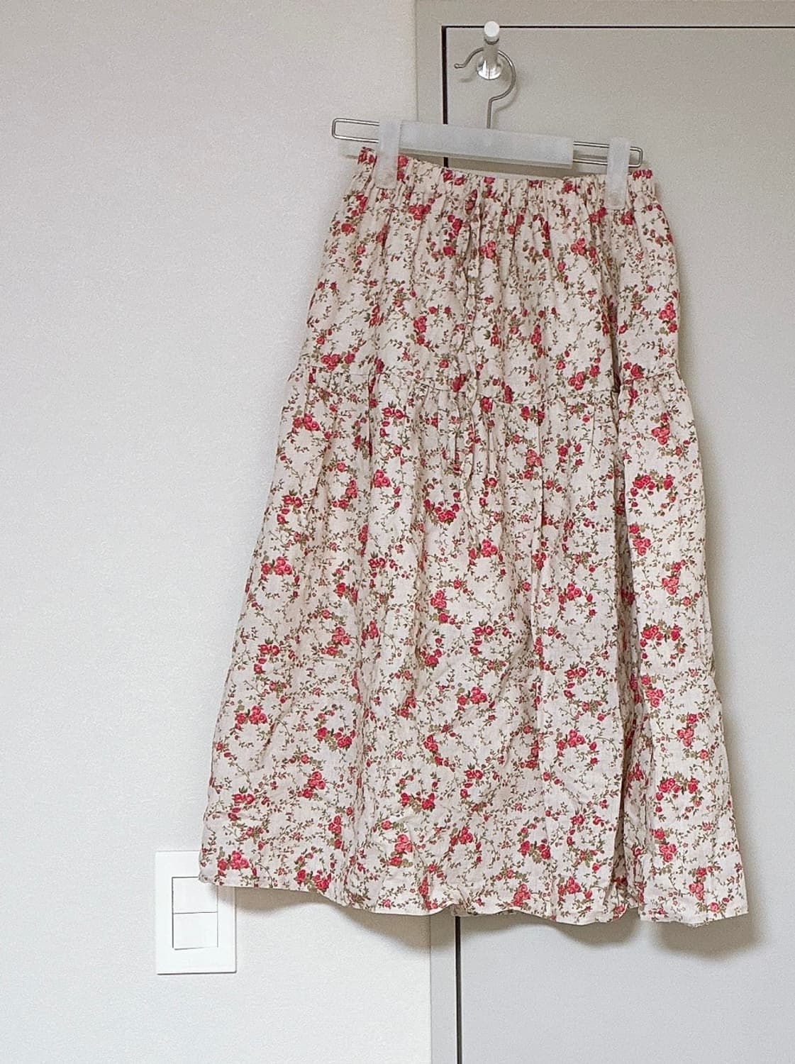 모리걸 빈티지 플라워패턴 밴딩스커트  상품이미지1