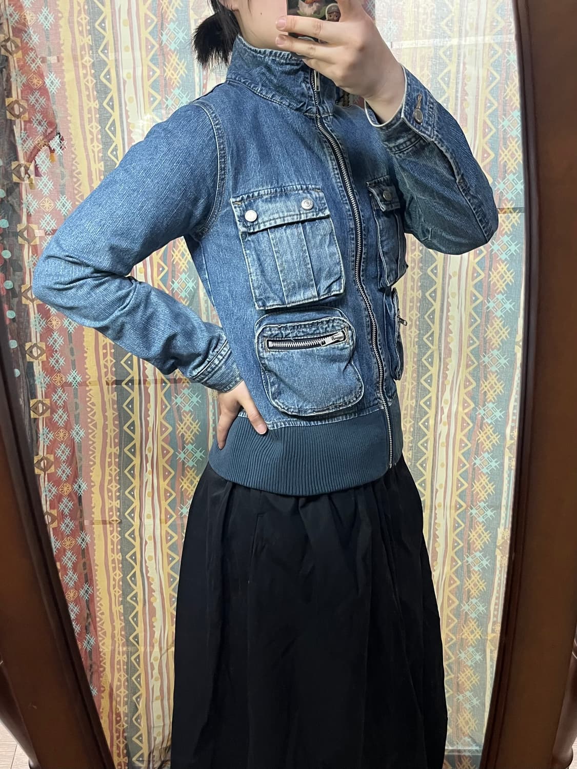 포켓 디테일 데님 재킷 상품이미지4