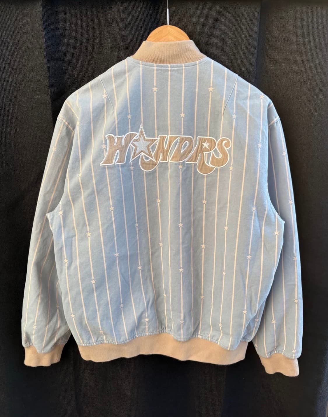 WKNDS STRIPED STADIUM JACKET (S.BLUE) 상품이미지2