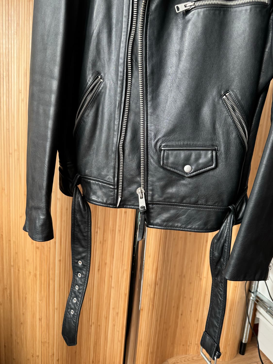 올세인츠 남성 양가죽 바이커 자켓 XL (빈티지 레어템) 상품이미지4