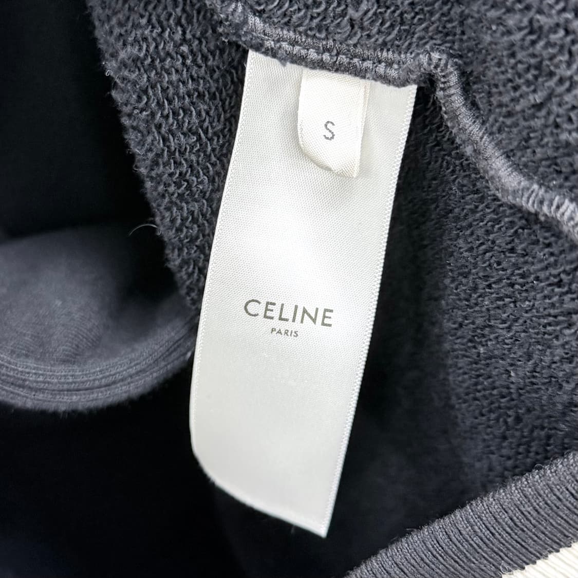 [S+급/S] 셀린느 테디 컬리지 바시티 봄버 자켓 블랙 상품이미지6