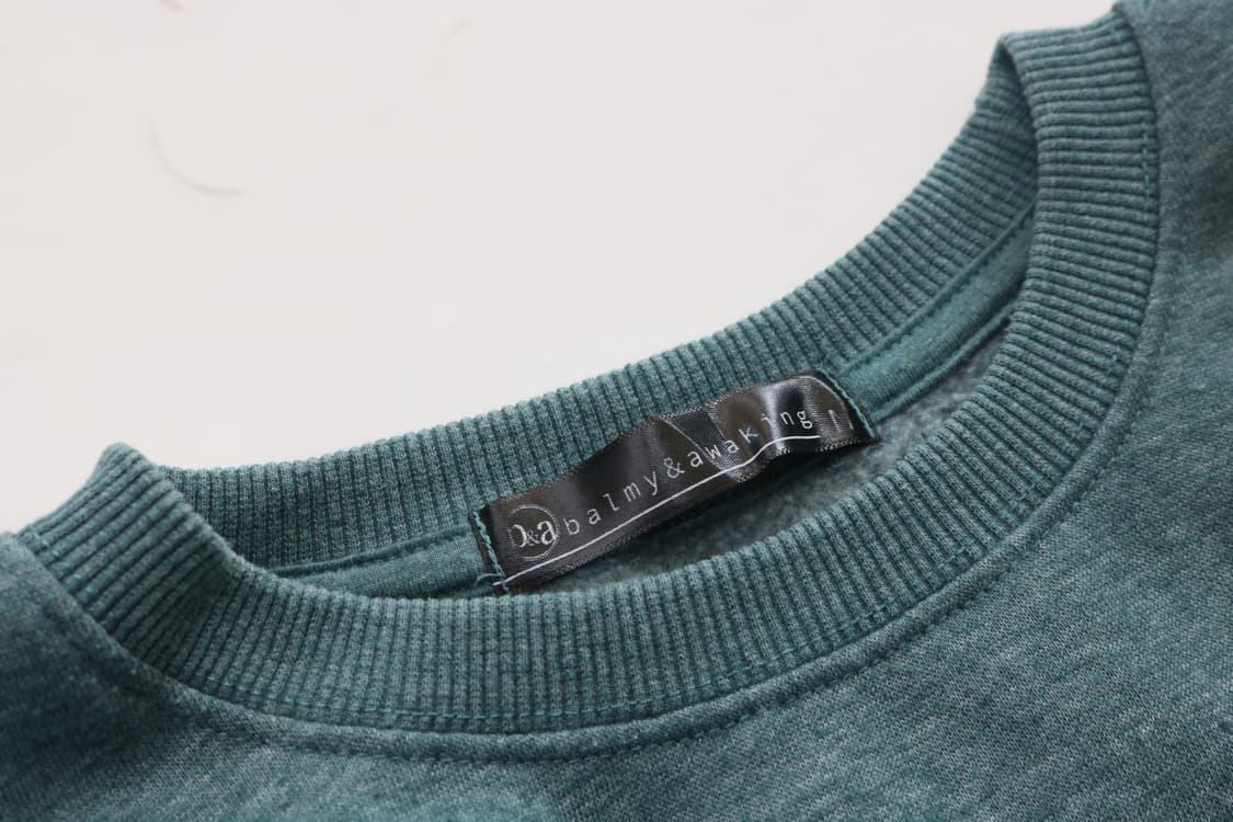 빈티지 네이티브 그래픽 멜란지 그린 스웻셔츠 상품이미지5