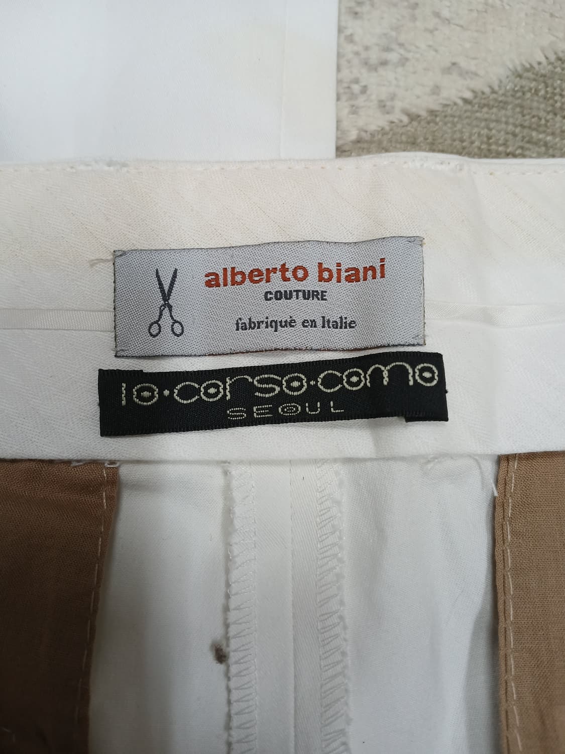 알베르토 비 아니 화이트 벨티드팬츠  상품이미지4