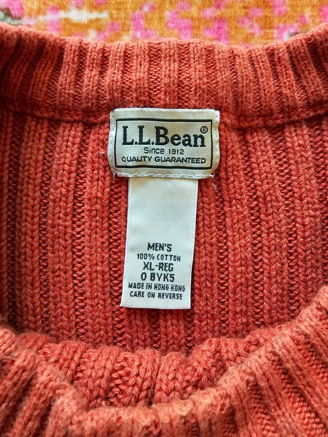 90s LL Bean 코만도 니트 오렌지 (XL) 상품이미지4