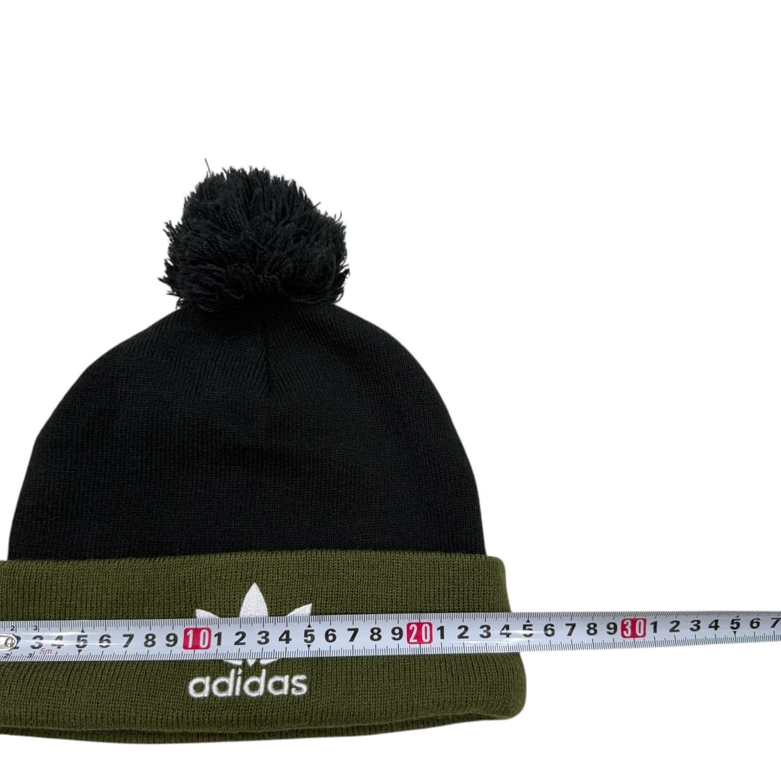 아디다스 트레포일 방울 폼폼 카키 블랙 비니 모자 상품이미지6