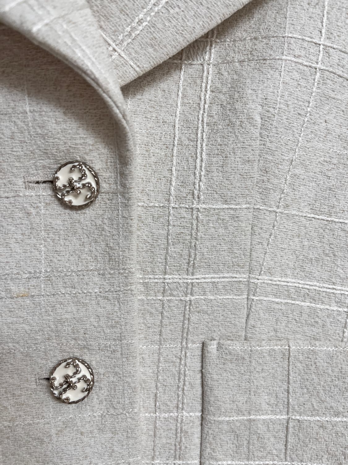 매끈한 트위드 자켓 화이트 상품이미지2