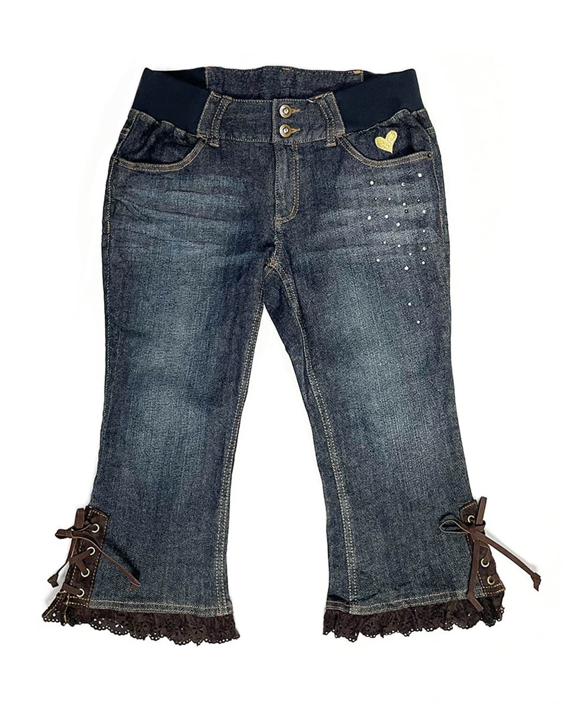 vintage 레이스업 카프리 팬츠 상품이미지1