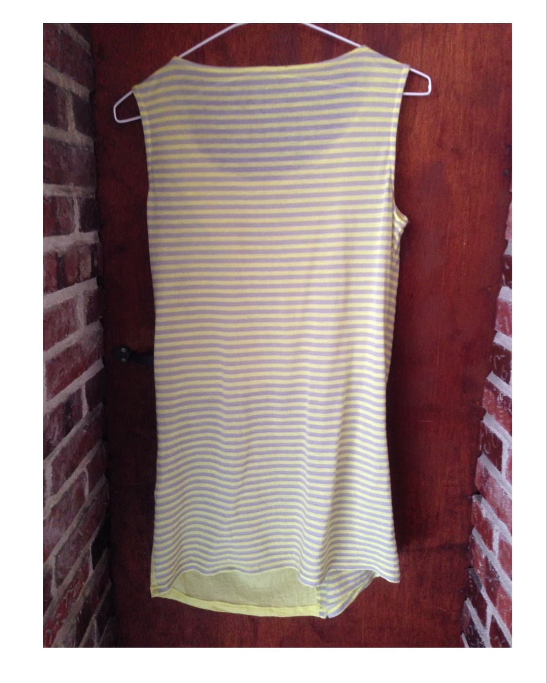 Yellow Striped Layered Tank Top 상품이미지2