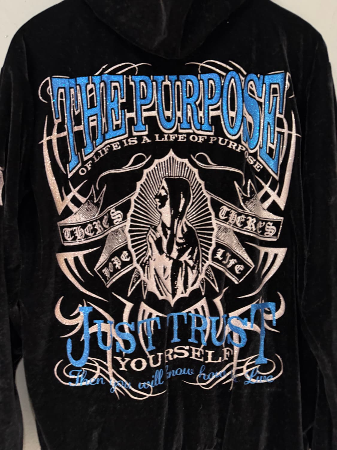 legend back printing velvet hood zip-up 상품이미지8