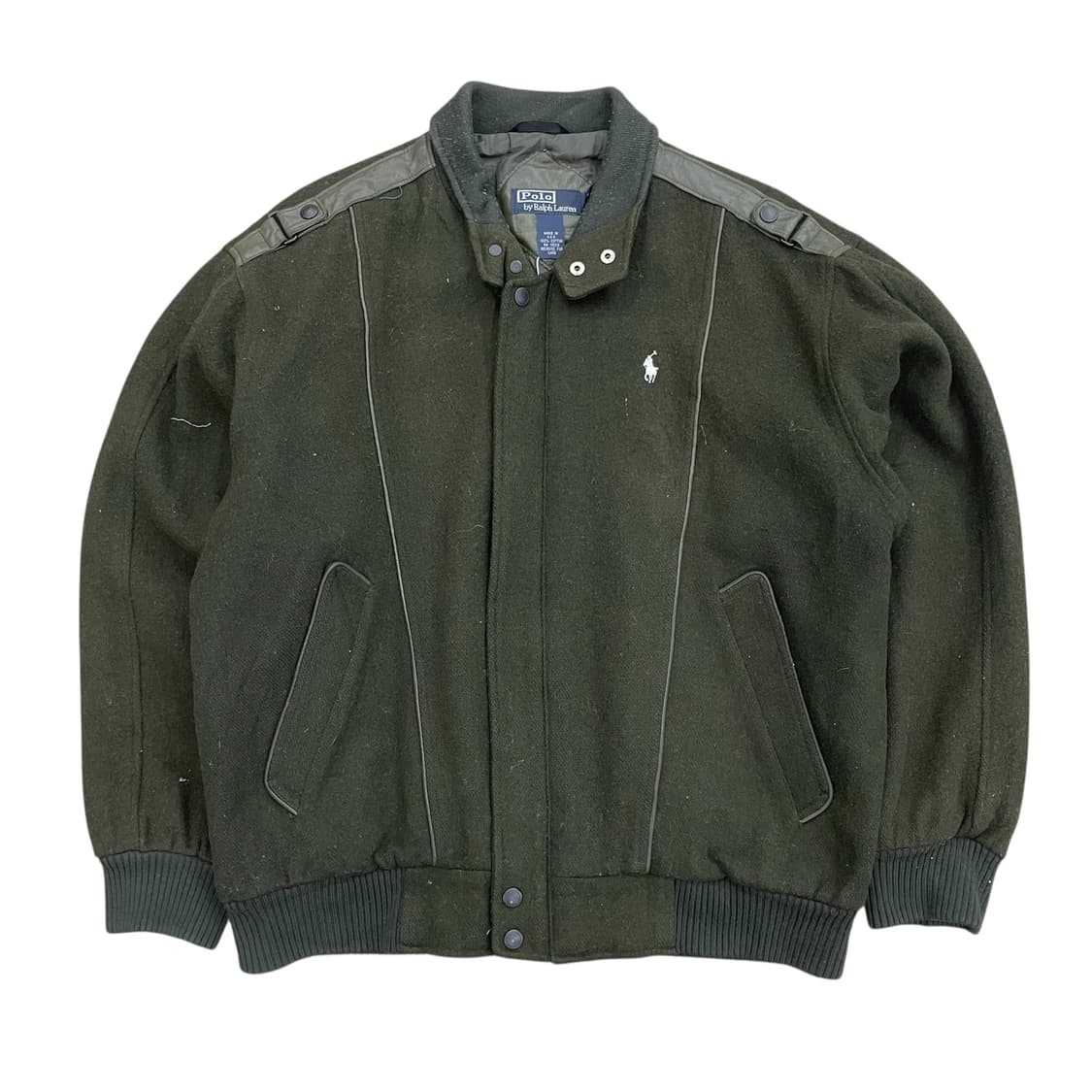 폴로 랄프로렌 울 봄버 자켓 올리브 상품이미지1
