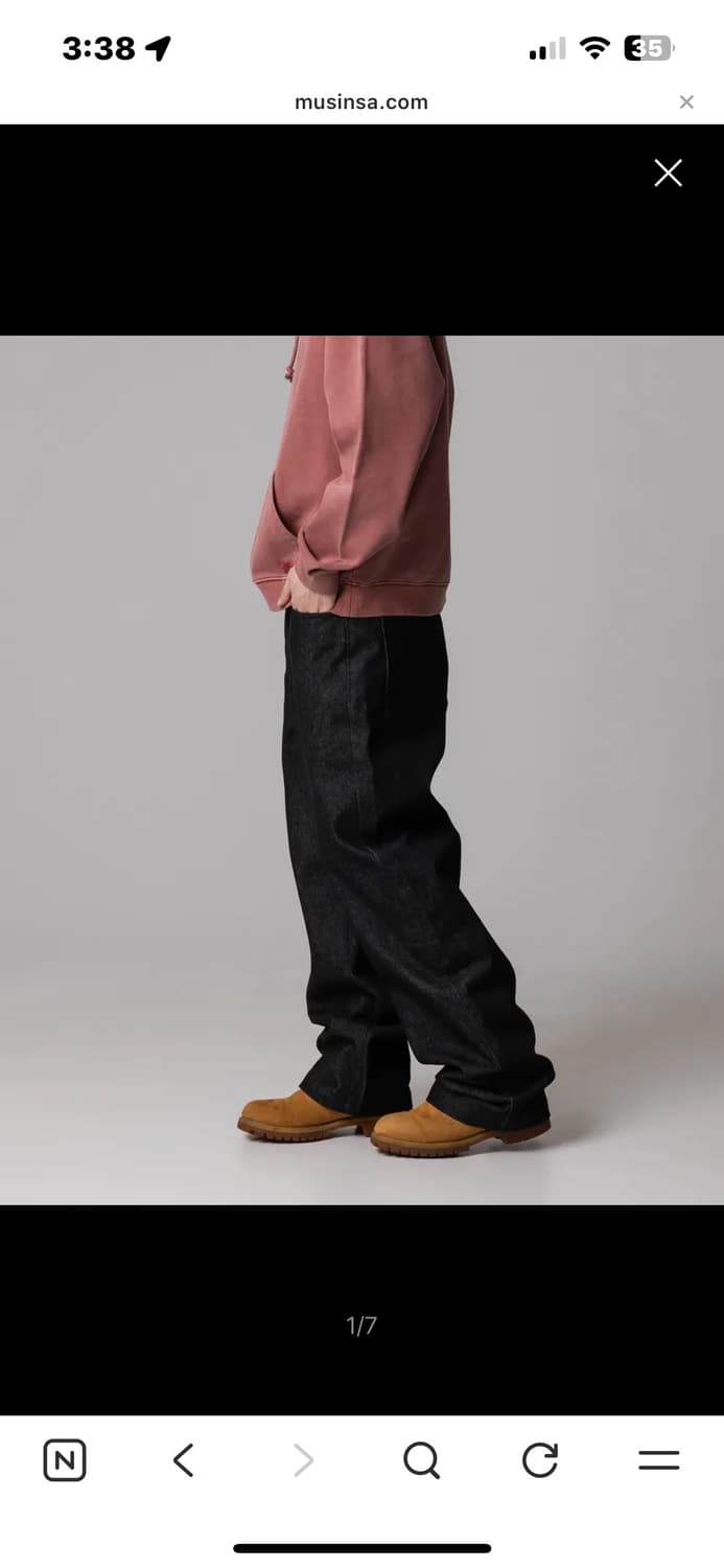 디키즈 리지드 와이드 데님 블랙 M 상품이미지4