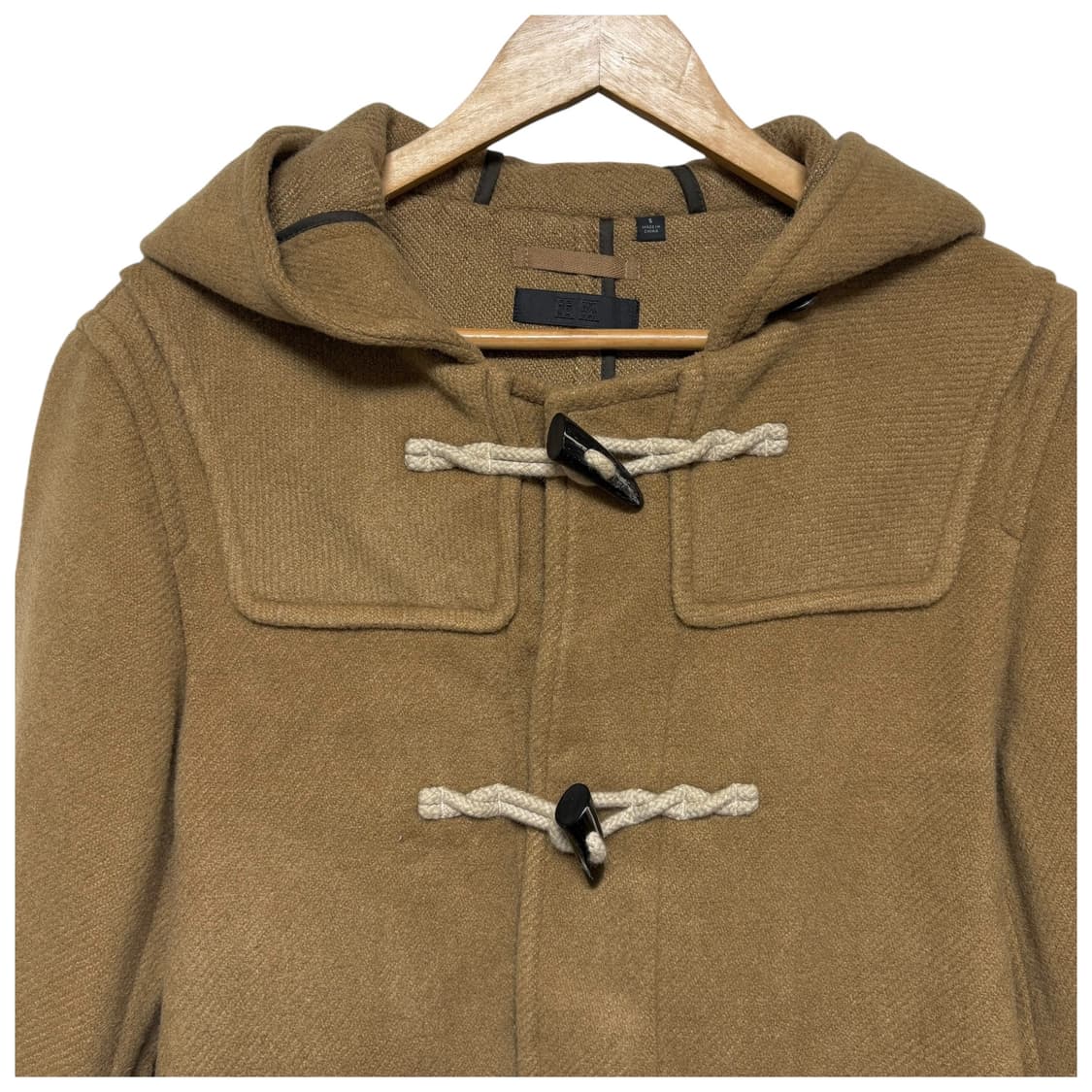 3723 유니클로 브라운 후드 떡볶이코트 더플코트 상품이미지2