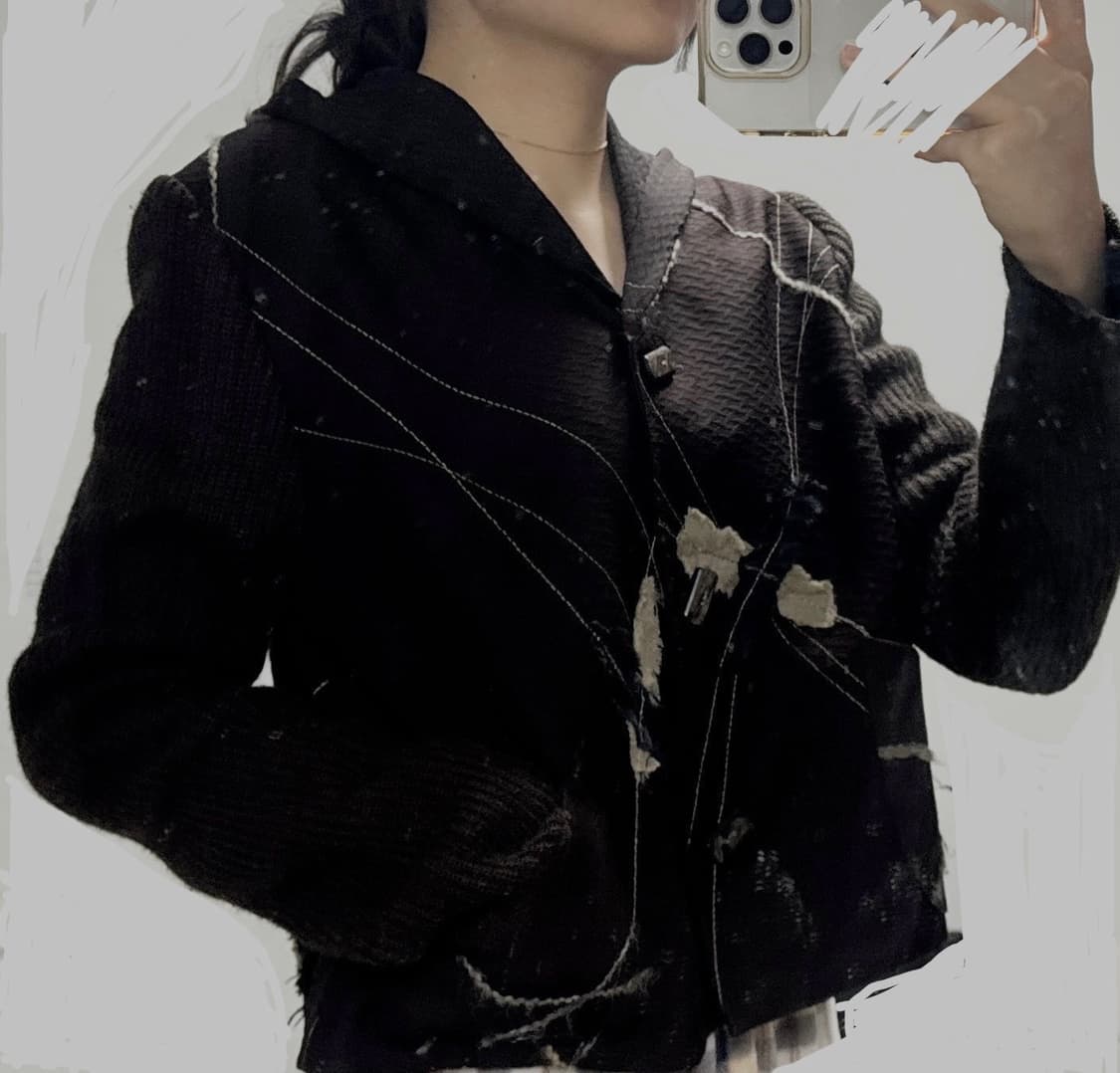 JENNY GARÇON 스티치 패치워크  후드 재킷 / 아카이브 빈티지 상품이미지1