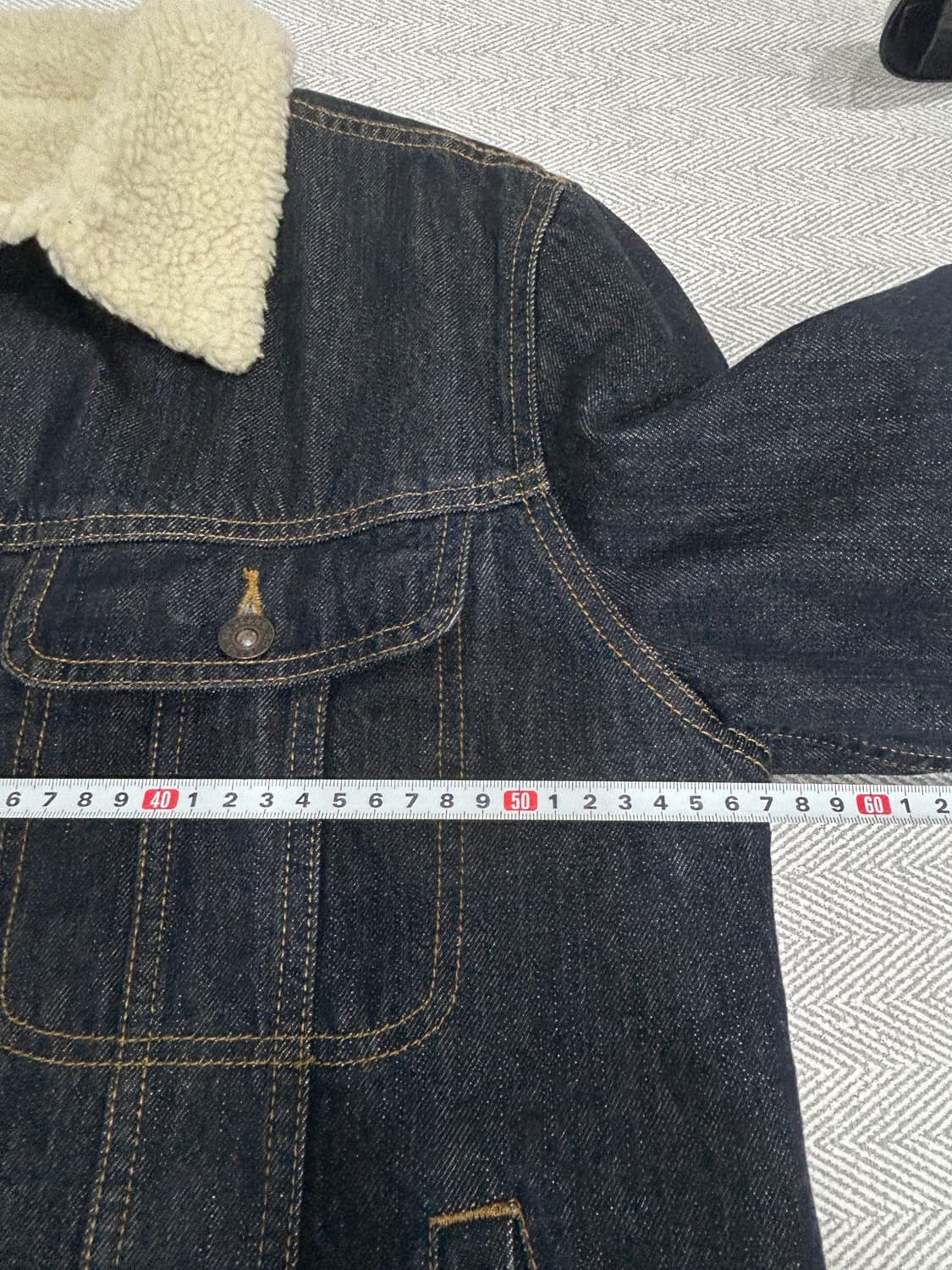 GU Japan 쉐르파 양털 데님자켓 남성 XL 상품이미지10