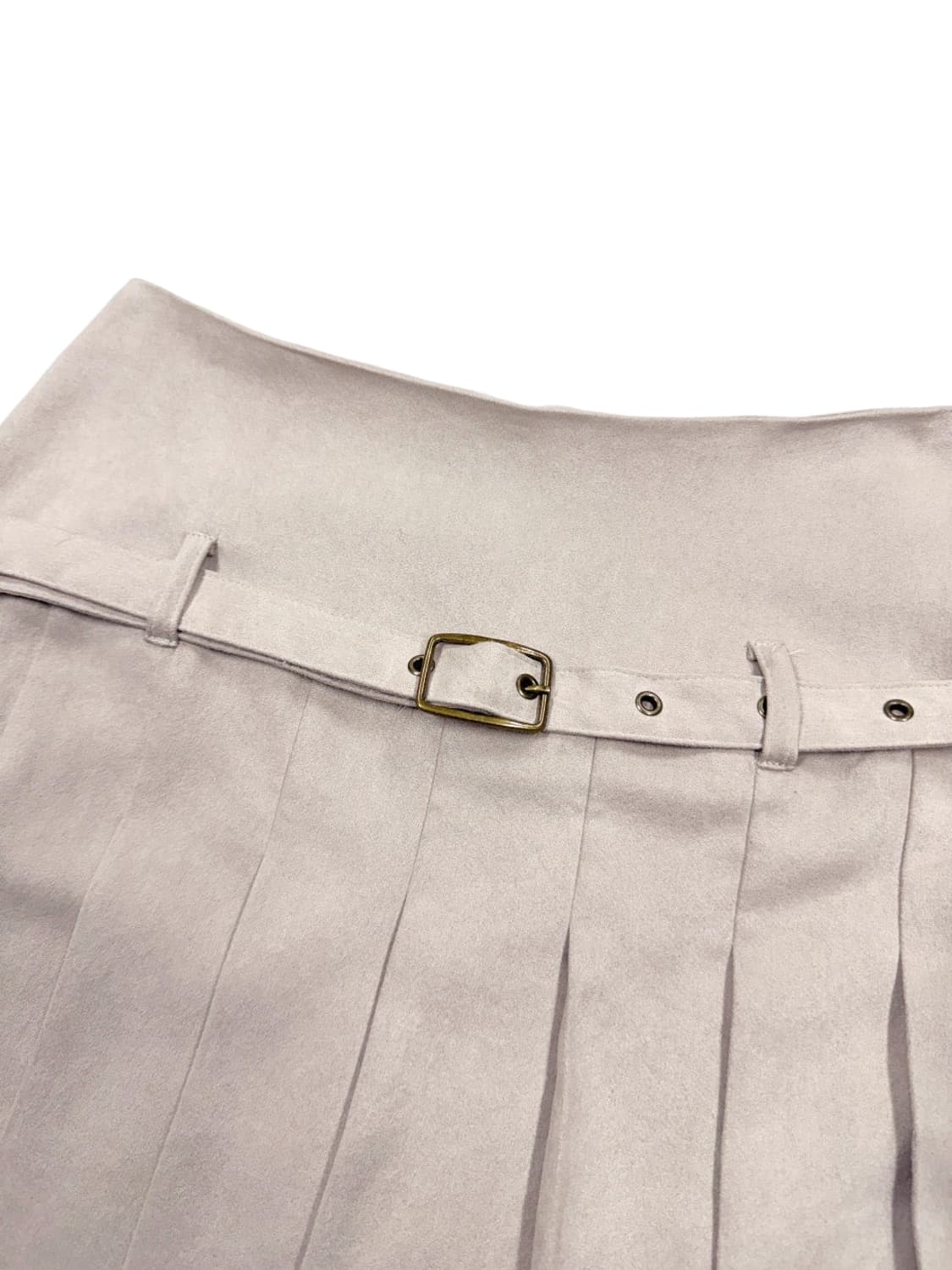 빈티지 peyton place 스웨이드 벨트 플리츠 미니 스커트 상품이미지3